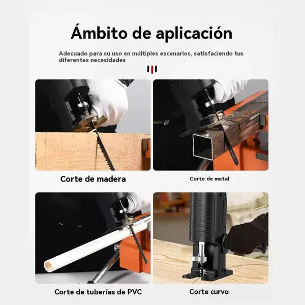 Adaptador sierra con mango de agarre +🎁 3 hojas de sierra gratis