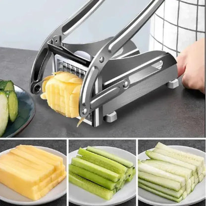 Corta papas Pro de acero inoxidable | 🎁Incluye cuchillas intercambiables