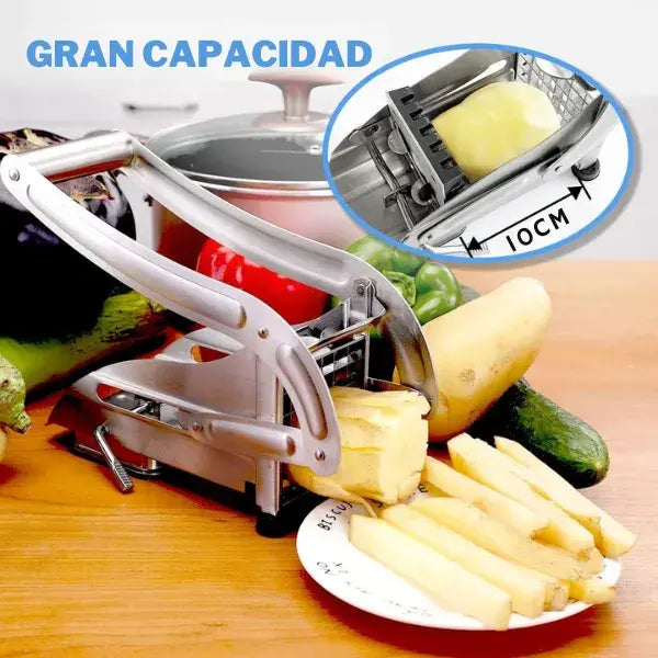 Corta papas Pro de acero inoxidable | 🎁Incluye cuchillas intercambiables