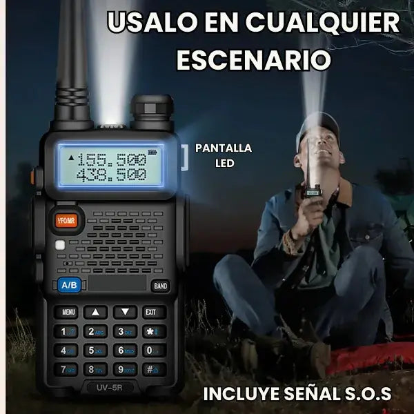 Radio de comunicación de largo alcance con doble banda (VHF/UHF)