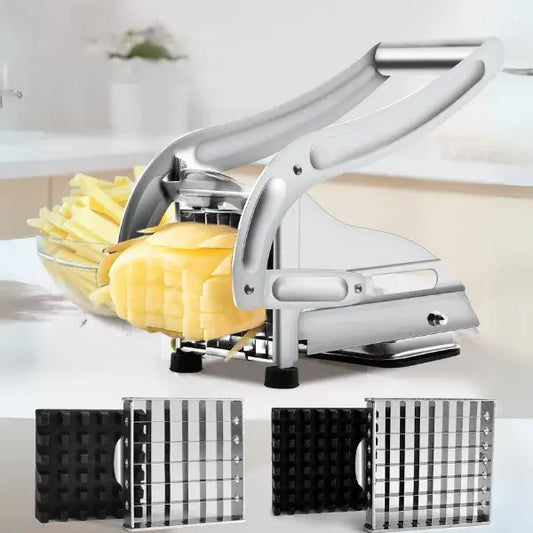Corta papas Pro de acero inoxidable | 🎁Incluye cuchillas intercambiables