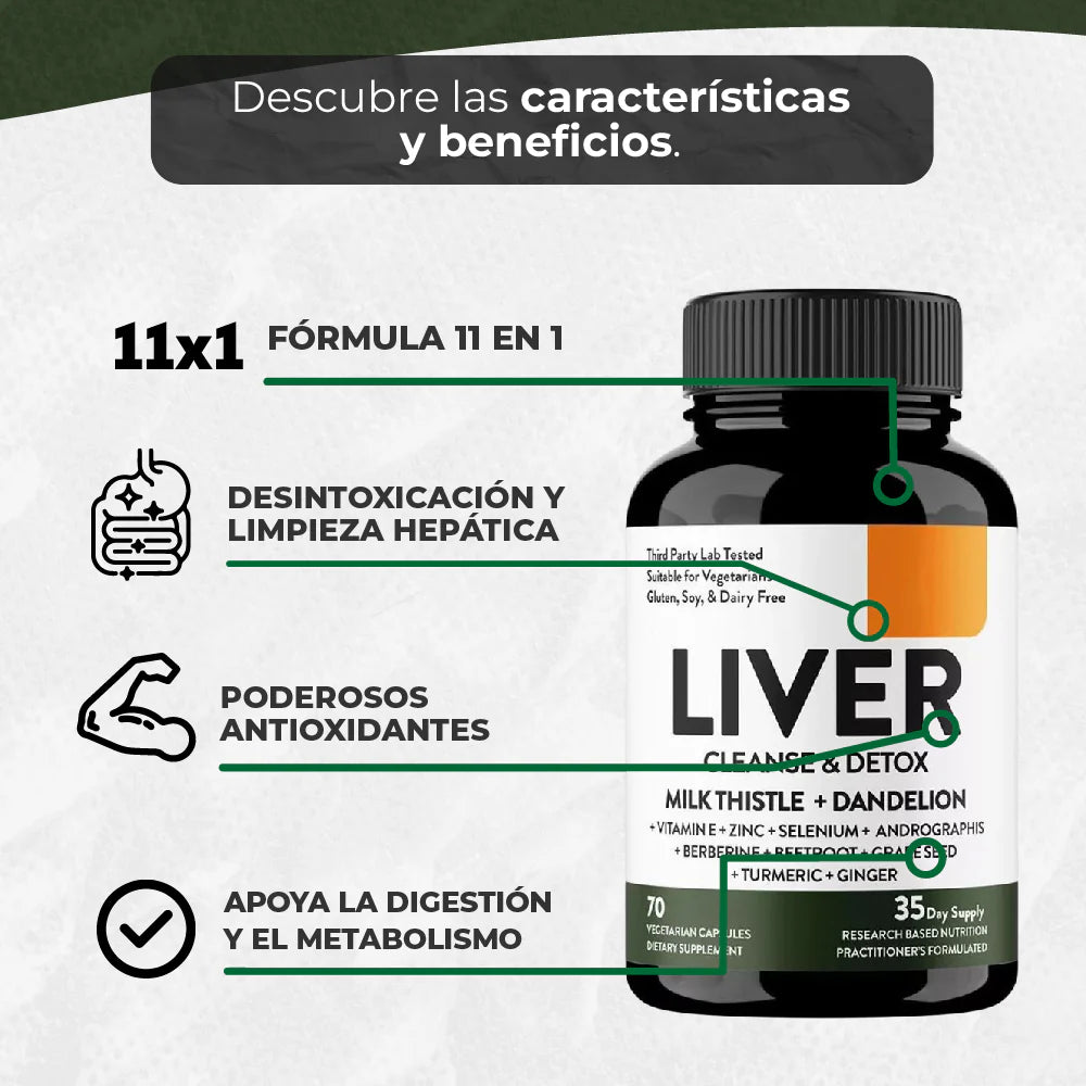 Liver Cleanse & Detox | Desintoxica Tu Cuerpo Con Ingredientes Naturales 🍃