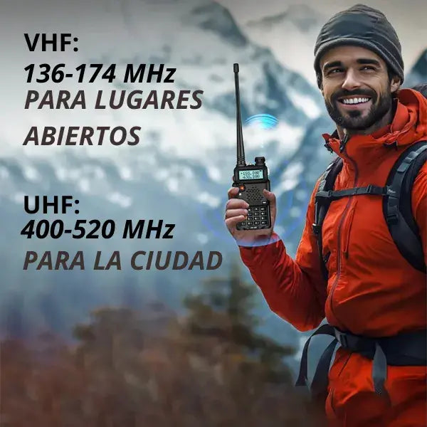 Radio de comunicación de largo alcance con doble banda (VHF/UHF)