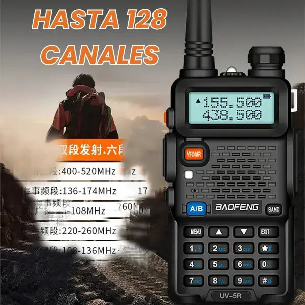 Radio de comunicación de largo alcance con doble banda (VHF/UHF)