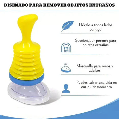 Bomba anti asfixia para niños y adultos + 2 accesorios gratis