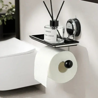 Portarrollos de papel higiénico Elegenate de acero inoxidable con ventosa