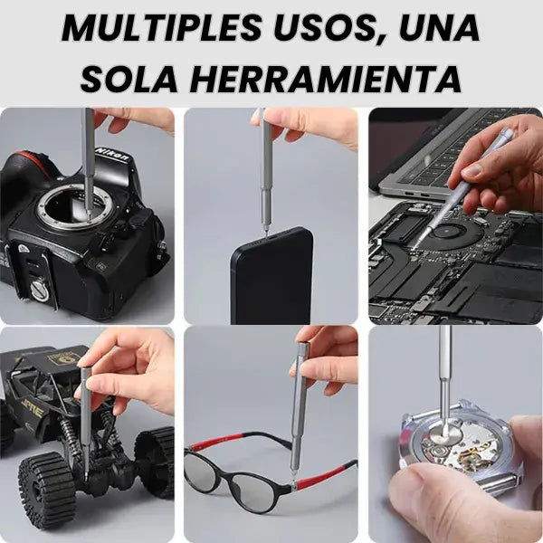 Set de 24 destornilladores de precisión hechos en acero de aleación S2.