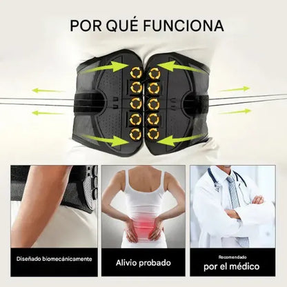 Cinturón de soporte lumbar ajustable para la espalda baja