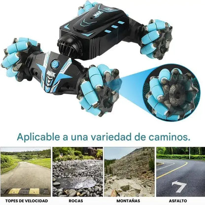 Carro acróbata todo terreno teledirigido (modo dual)