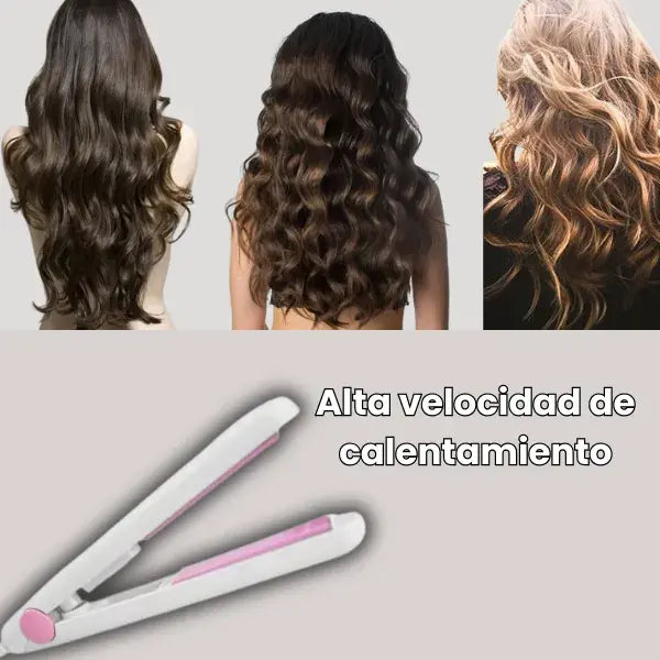 MAKE™ | Mini Plancha rizadora de cabello eléctrica portátil