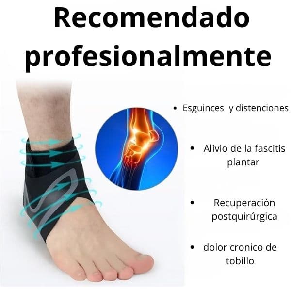 Tobillera de compresión ajustable  en neopreno