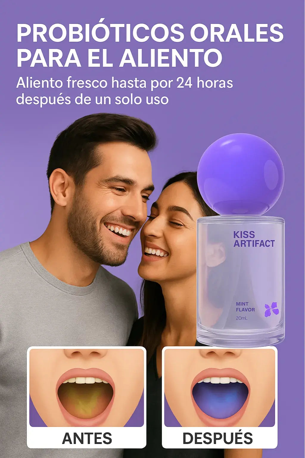 Spray oral probiótico para el aliento
