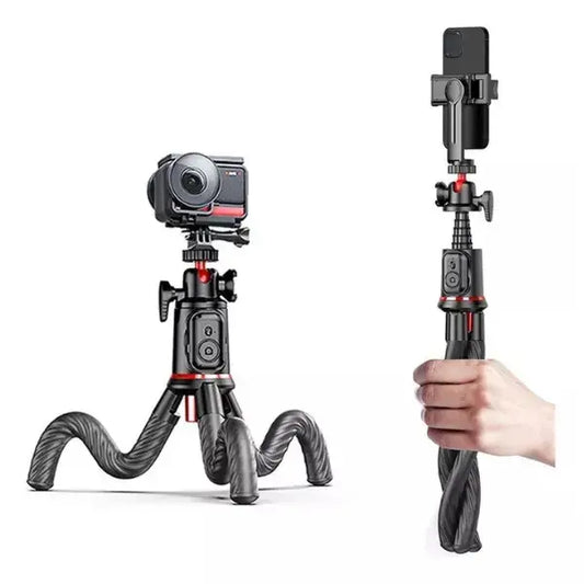 Soporte de Trípode flexible para teléfono con control para foto📸.