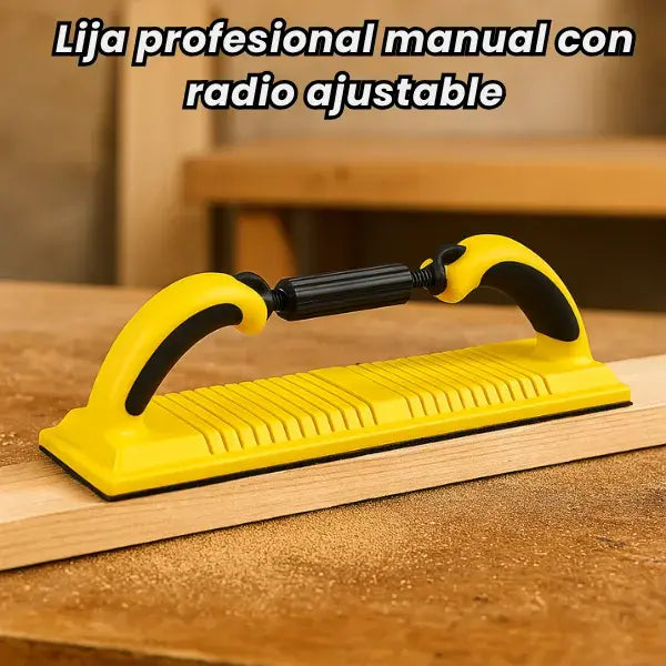 Lija profesional manual 3 en 1 con radio ajustable.