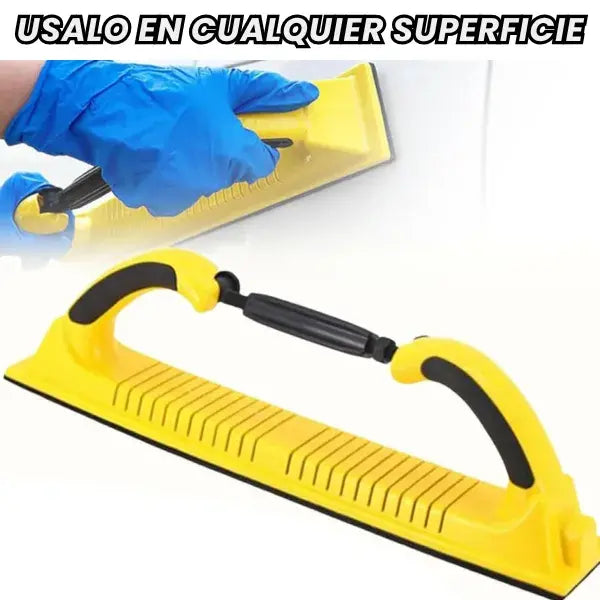 Lija profesional manual 3 en 1 con radio ajustable.