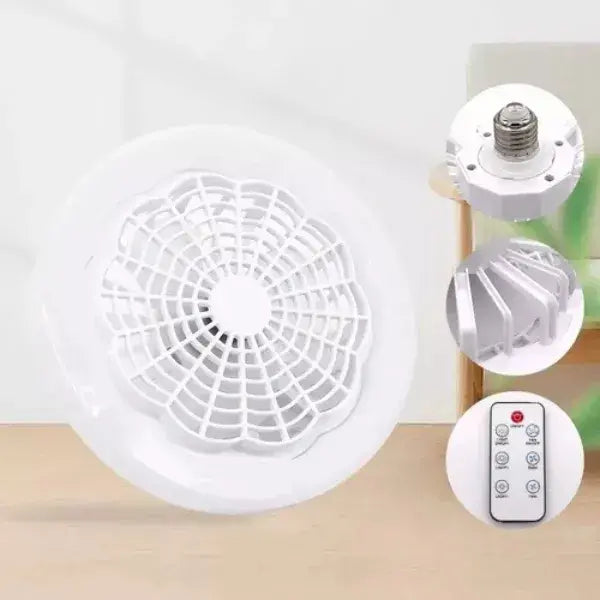 Foco Ventilador de techo con control remoto y luz.