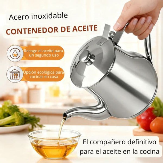 Tetera dispensadora con filtro de aceite de acero inoxidable 304