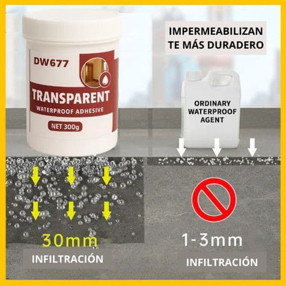 Sellador impermeabilizante transparente multifuncinal + 🎁 brocha gratis 300 g