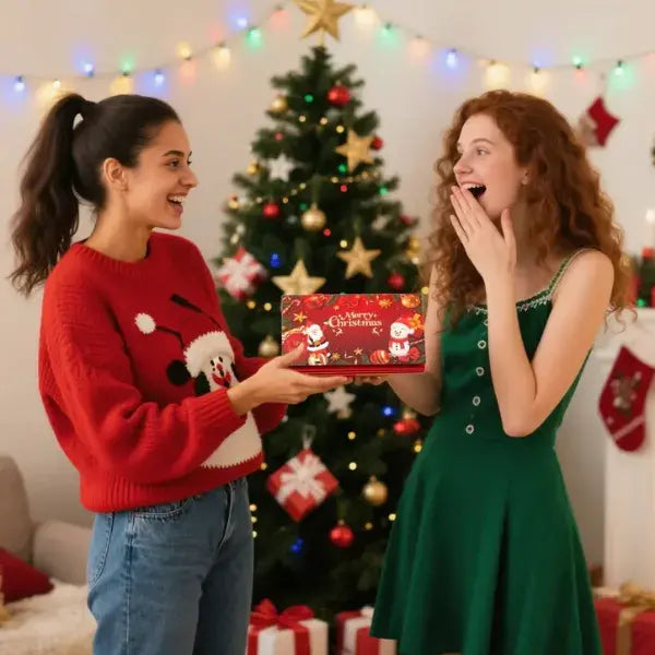 Sobre de regalo navideño rojo plegable de 6 ranuras | Preventa navideña 🎄