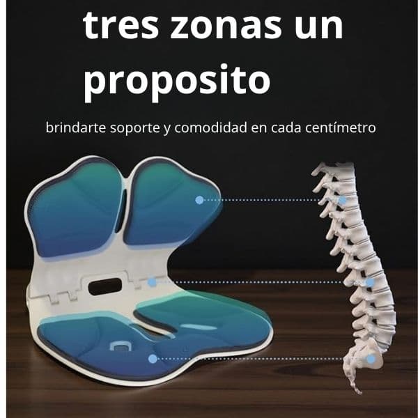 Almohadilla lumbar de apoyo ergonómico