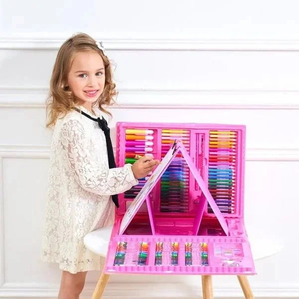 👨‍🎨 Set de arte creativo 6 en 1 con 208 piezas | 🎁 Regalo de navidad ideal para los pequeños artistas