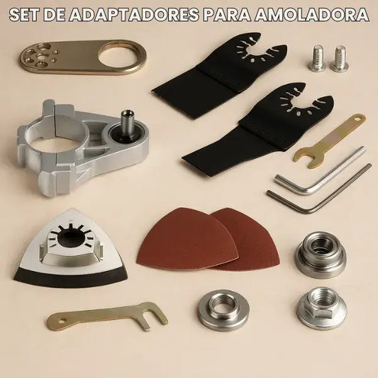 Set de adaptadores para amoladora| incluye 12 piezas ⚒️