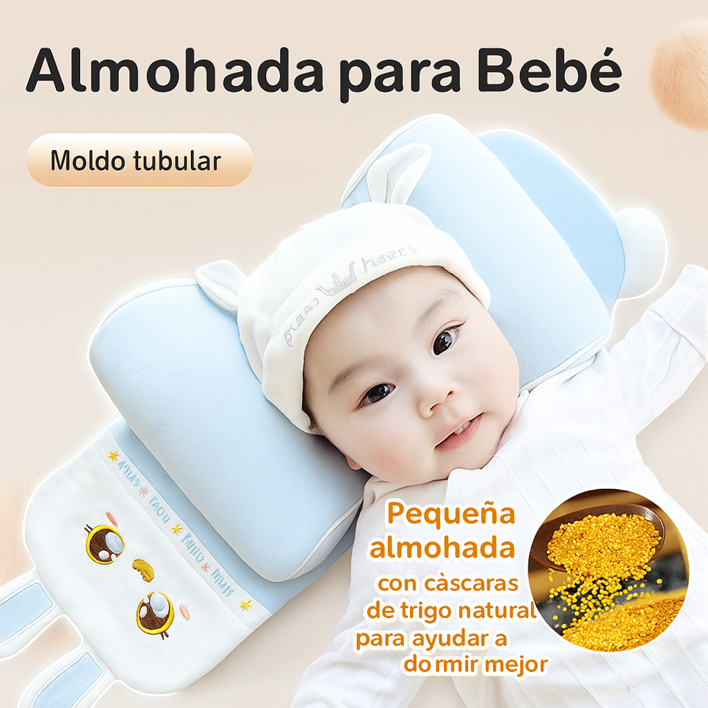 Almohada especializada para la cabeza de los bebes