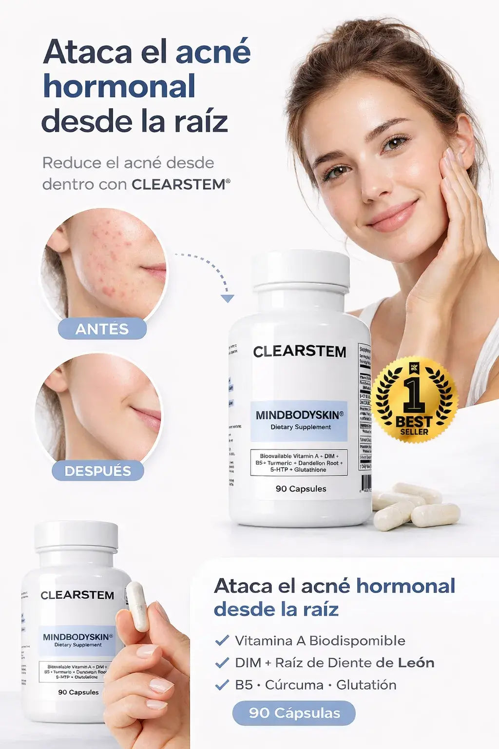 CLEARSTEM® Ataca el acné desde la raíz