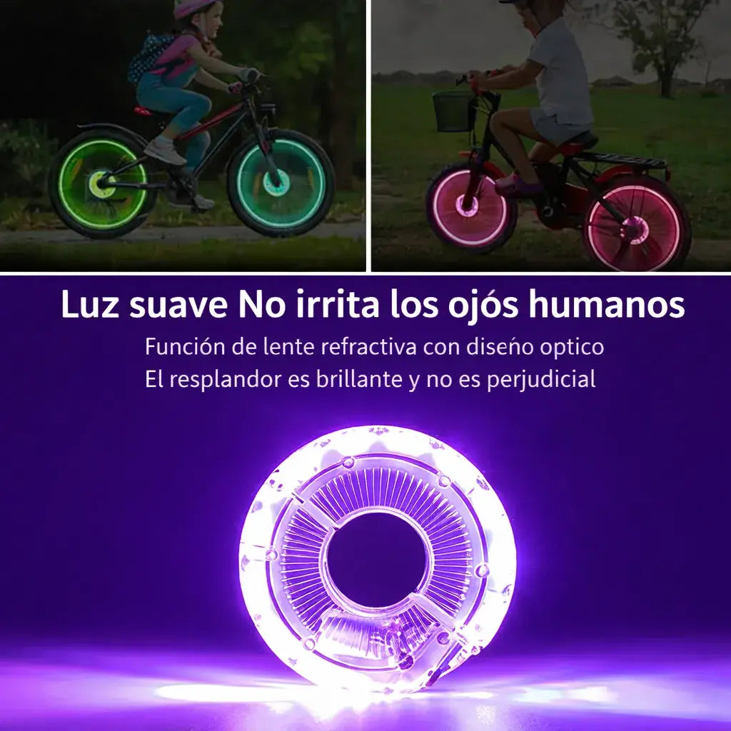 Rockbros® | Luces LED recargables e impermeables para buje de rueda en bicicleta