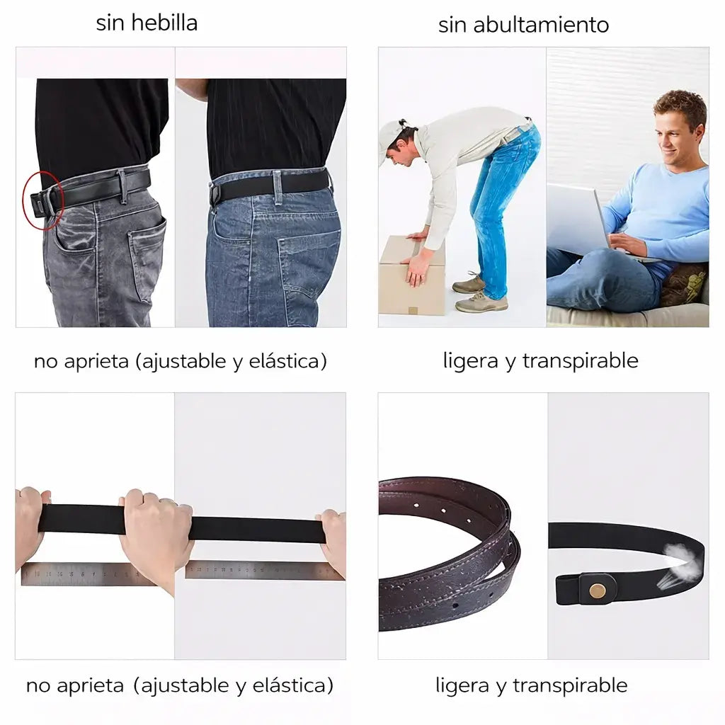 Cinturon elastico Moderno para jeans de hombre |  Pack x2 unidades