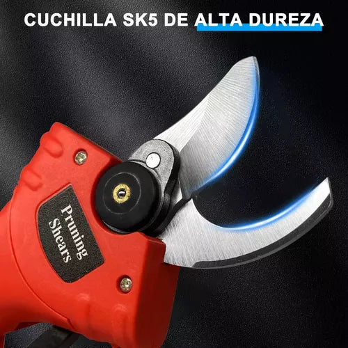 Tijeras de podar eléctricas para jardín con batería y cargador