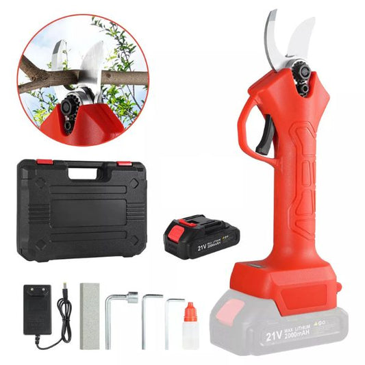 Tijeras de podar eléctricas para jardín con batería y cargador
