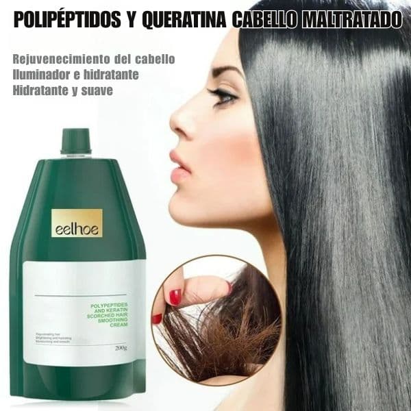 Proteina capilar para alisar con queratina polipéptida| Reparadora de cabello dañado