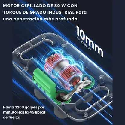 Masajeador de tejido profundo con 4 cabezales de alta potencia