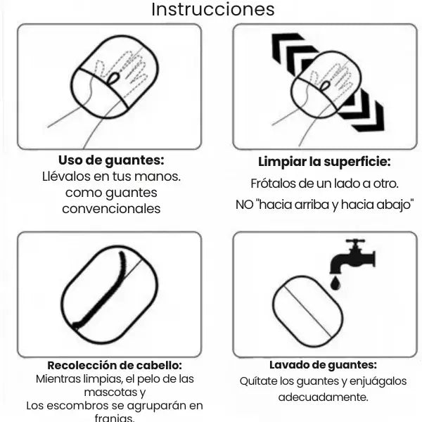 Guantes electrostáticos para quitar el pelo de mascotas  | 🎁Oferta 1+1 GRATIS solo por hoy
