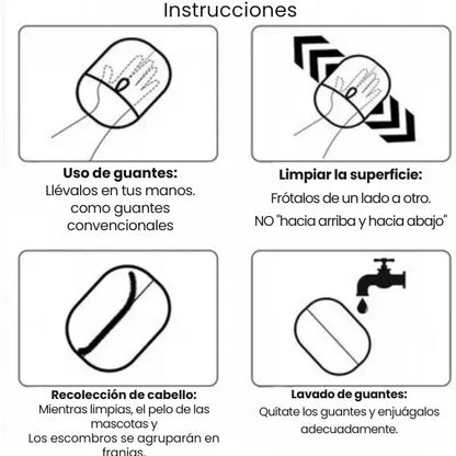 Guantes electrostáticos para quitar el pelo de mascotas  | 🎁Oferta 1+1 GRATIS solo por hoy