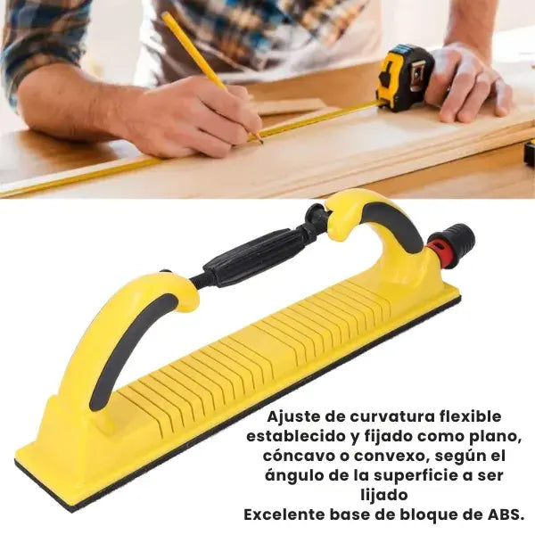 Lija profesional manual 3 en 1 con radio ajustable.