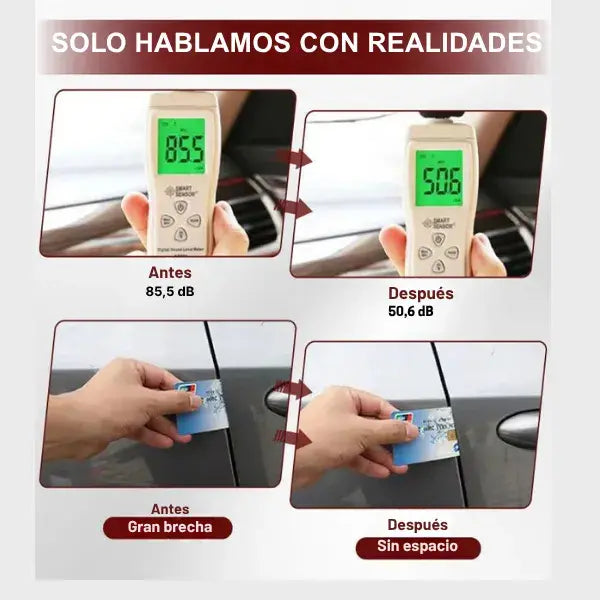 Goma protectora de polvo y reducción de ruido para carro 🚘 | 1 rollo de 5 metros
