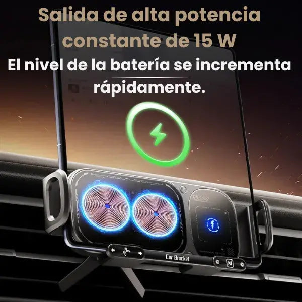 Soporte giratorio para coche con carga inalámbrica