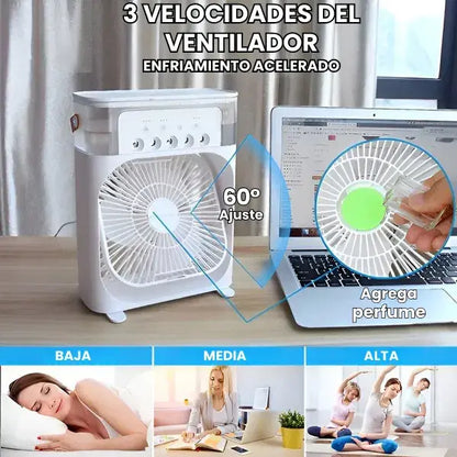 Ventilador 5 en 1 de aire frio portátil