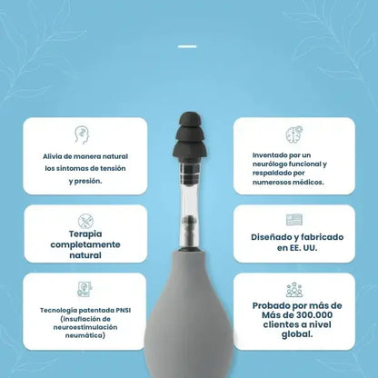 Dispositivo Profesional de succion para Oidos | Alivio instantáneo de tensión y presión