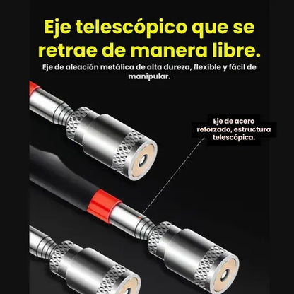 Herramienta magnética retráctil con luz led