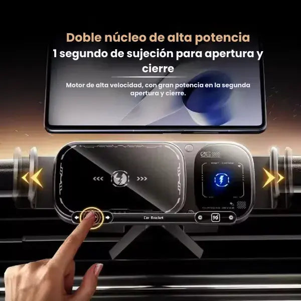 Soporte giratorio para coche con carga inalámbrica