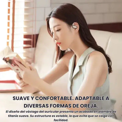 Auriculares deportivos inalámbricos con bluetooth y estuche de carga rápida