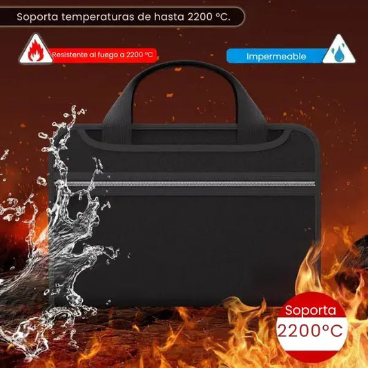 Maletin ignífuga A4 de gran capacidad | Resistente al agua y al fuego 🔥