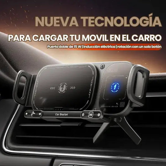 Soporte giratorio para coche con carga inalámbrica