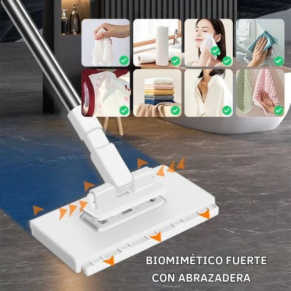 Trapeador de polvo desechable con 4 paños reutilizables gratis 🎁
