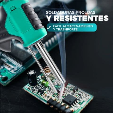 Cautin profesional eléctrico | Incluye 3 accesorios + 🎁alambre para soldar gratis.