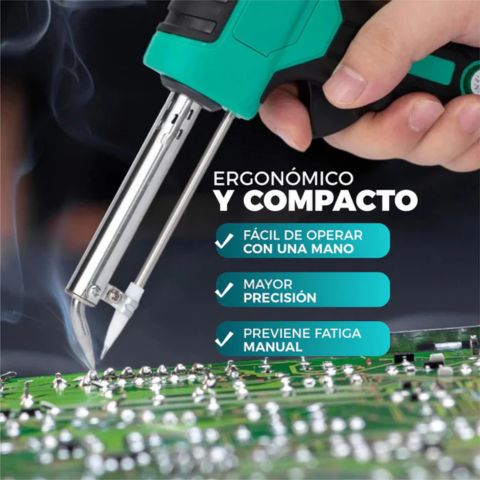 Cautin profesional eléctrico | Incluye 3 accesorios + 🎁alambre para soldar gratis.