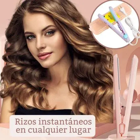 MAKE™ | Mini Plancha rizadora de cabello eléctrica portátil